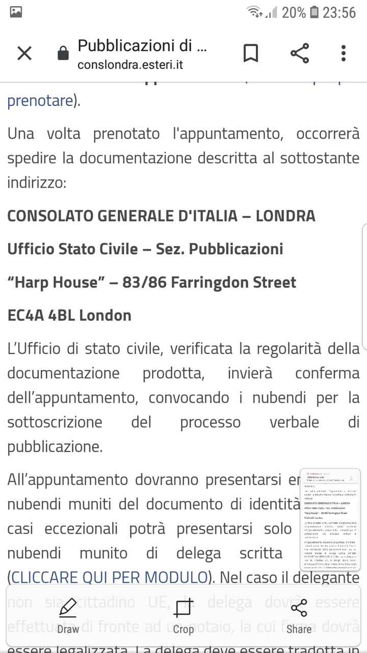 Pubblicazioni civile Consolato Londra - 1