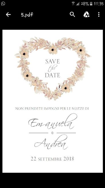 I miei "save the date" - 1