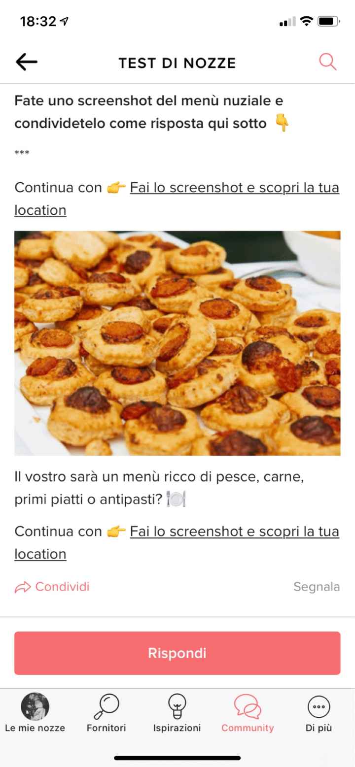 Fai lo screenshot e scopri il tuo menù - 1