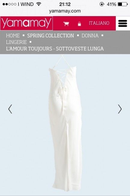 Sottoveste preparazione sposa