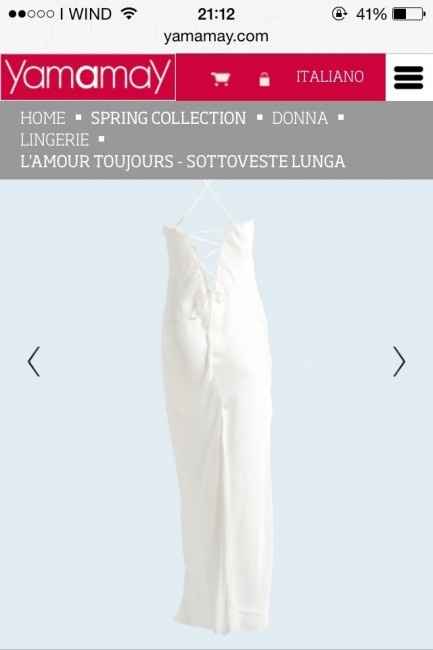 Sottoveste preparazione sposa