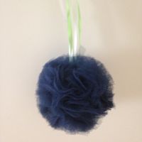 Pompon tulle blu