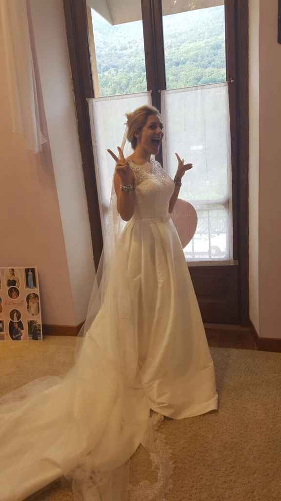 Abito da sposa in seta Mikado - 1