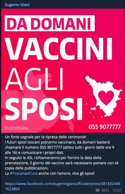 Vaccini sposi Toscana 1