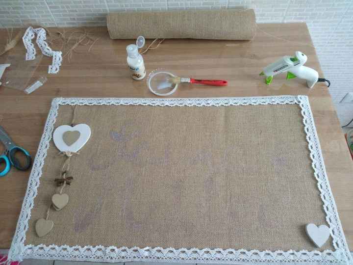 Cartelli shabby chic per indicare gli spazi nel ricevimento - 1