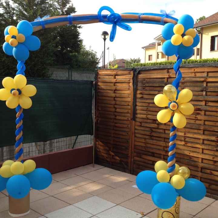 Primo esperimento arco palloncini