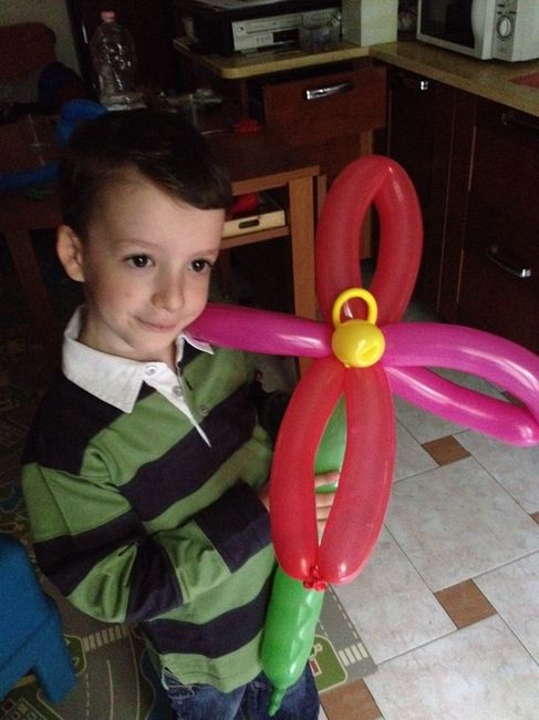 Prova fiori di palloncini 