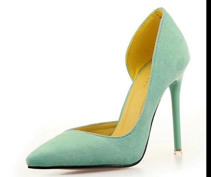 Scarpe tacco verde acqua - 1