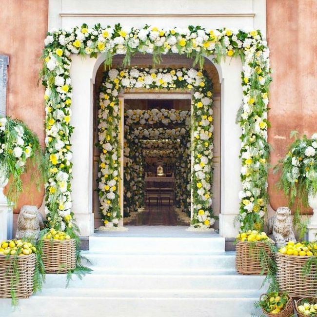 Addobbi floreali con limoni 1