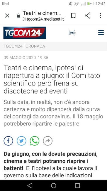Sposine aggiornamento conte! Avete sentito cosa ha rilasciato? Che non passeremo l'estate in 40ena 1