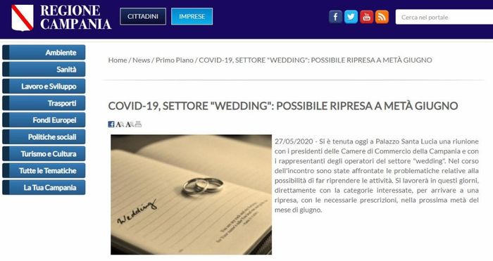 Future spose campania vi risulta qst post? Di de luca..agosto2020 che ci spera ancora 2