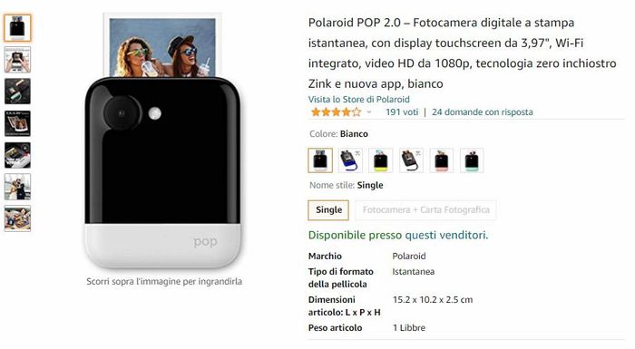 Fotocamera istantanea per photo booth, dubbi vari 4