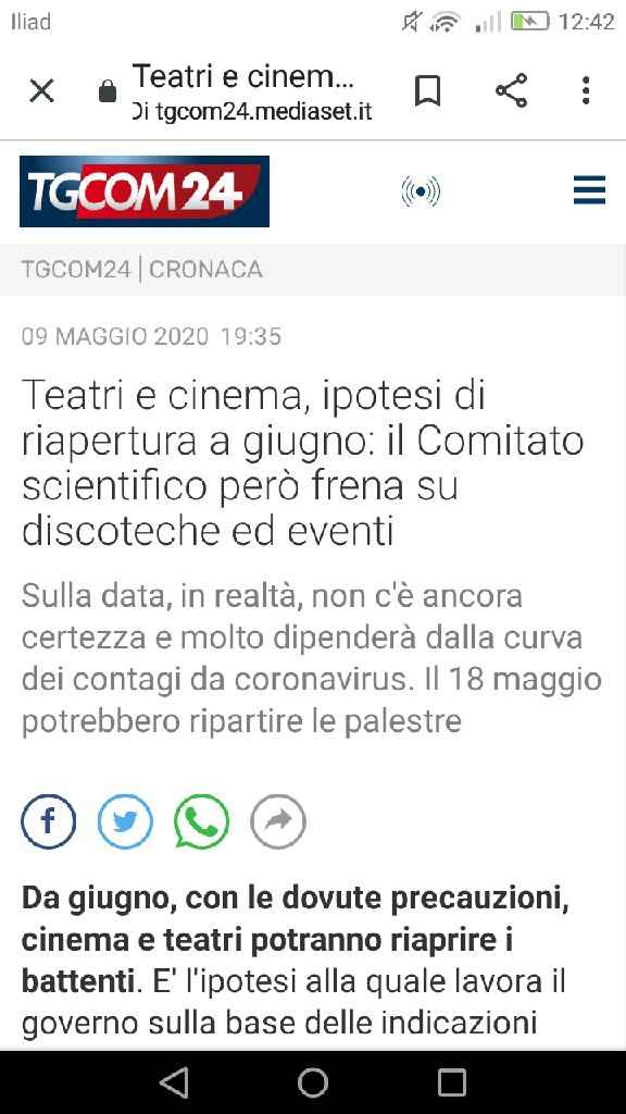 Sposine aggiornamento conte! Avete sentito cosa ha rilasciato? Che non passeremo l'estate in 40ena -