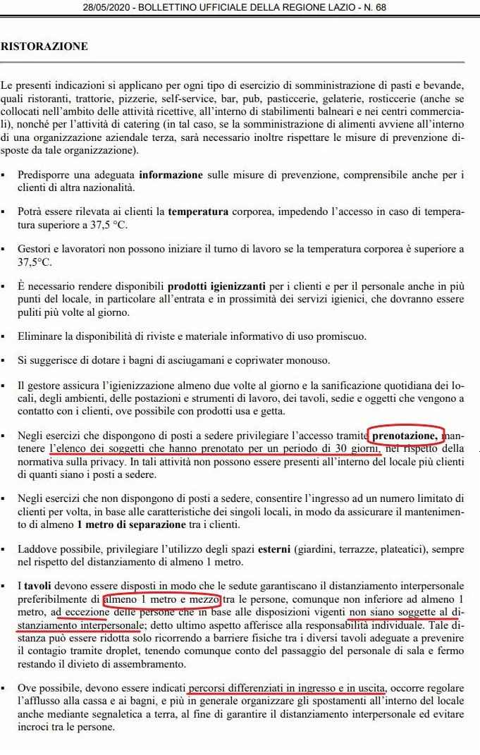 Informazioni e restrizioni attendibili per il Lazio - 1