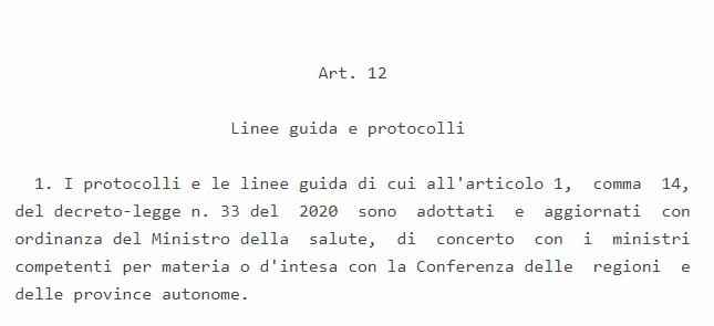 Decreto in gazzetta: green pass con 1 dose, protocolli da aggiornare con ord. del Min. della salute 