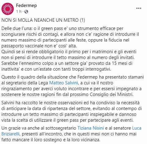 La storia dei limiti è vera. Federmep: non c'è ragione di introdurre il numero massimo di partecipan