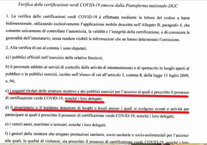 Green pass eventi - 1