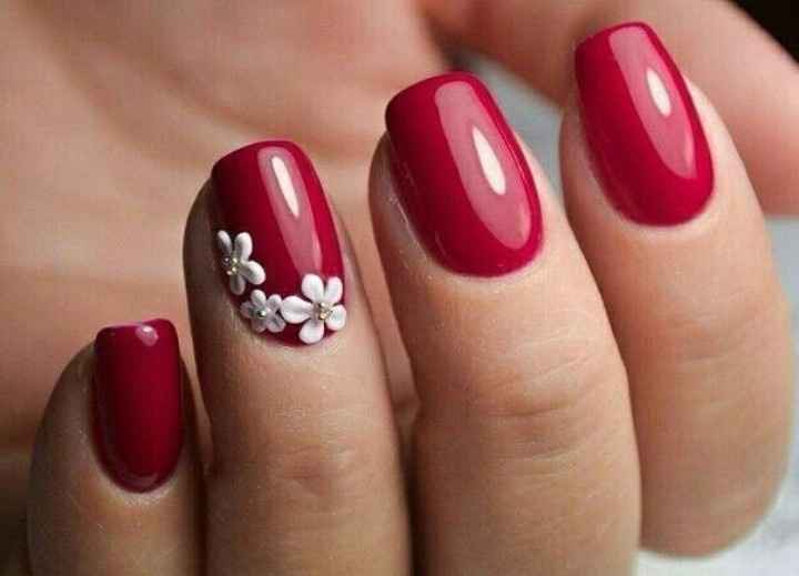 Red Wedding Nails - 2