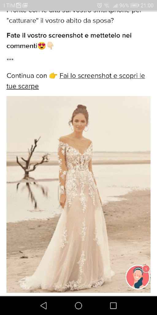 Fai lo screenshot e scopri il tuo abito da sposa - 1