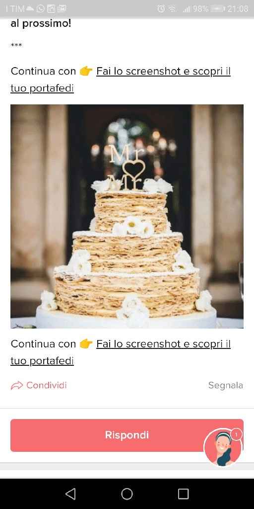 Fai lo screenshot e scopri la tua torta nuziale - 1