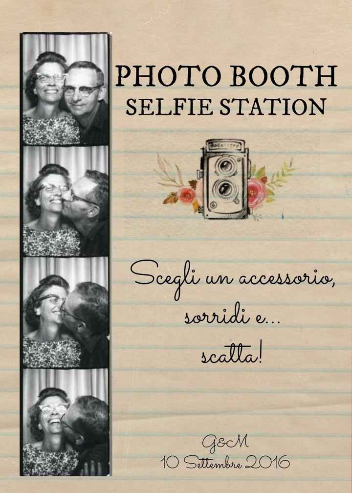 Cartello Photo booth.