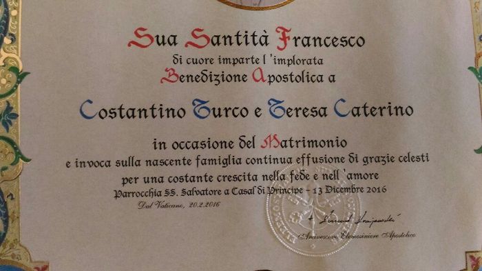 Pergamena con benedizione - 2