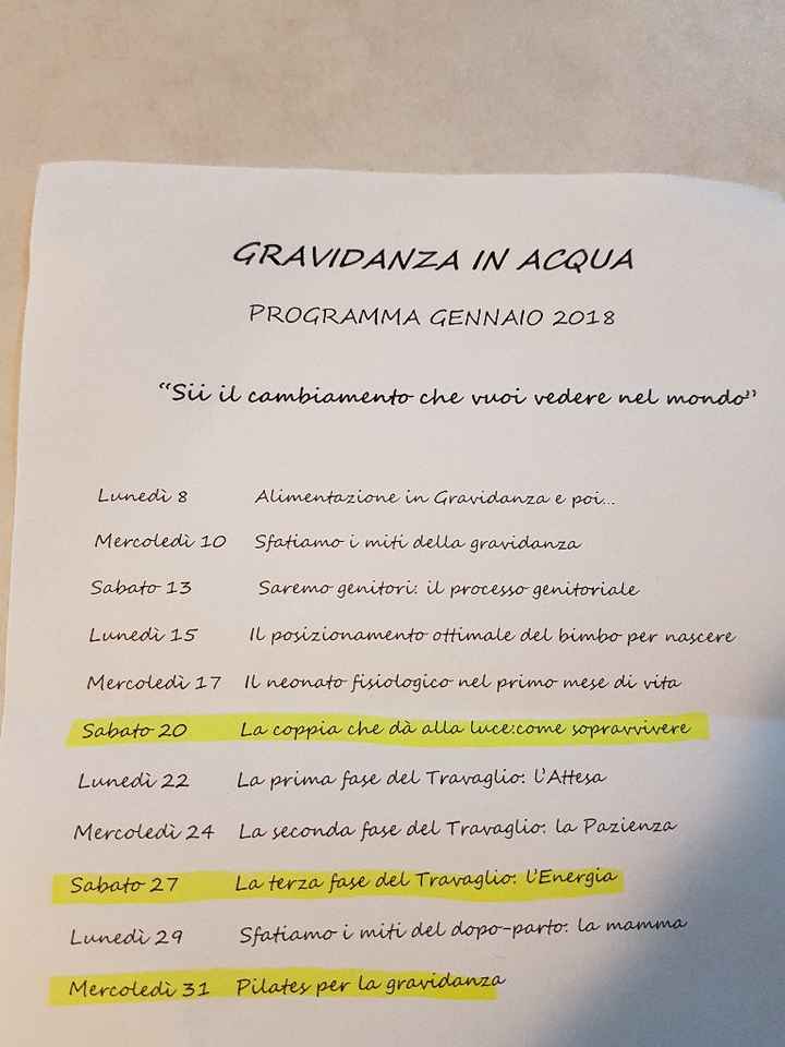  Curiositá => corso gestanti in piscina - 1