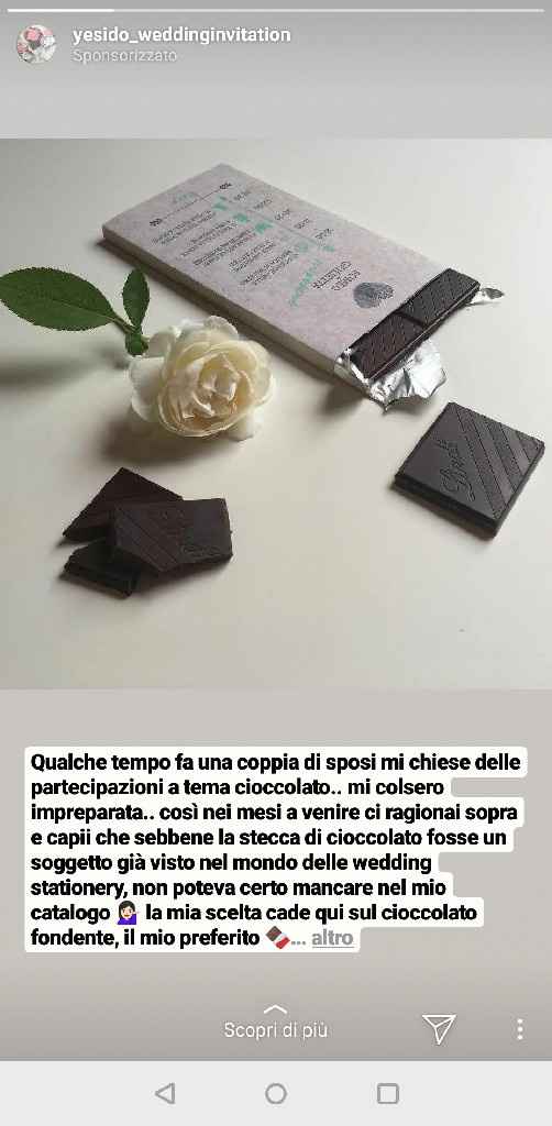 Partecipazione tavoletta di cioccolato - 1