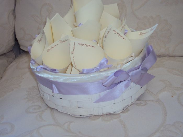 cestino portaconi avorio