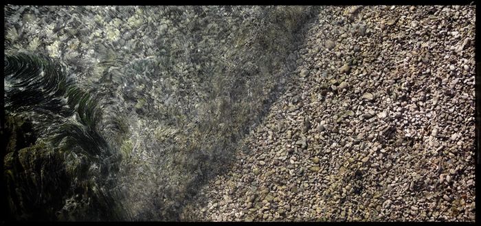 "Acqua" acrilico su tela  di 190x90cm 