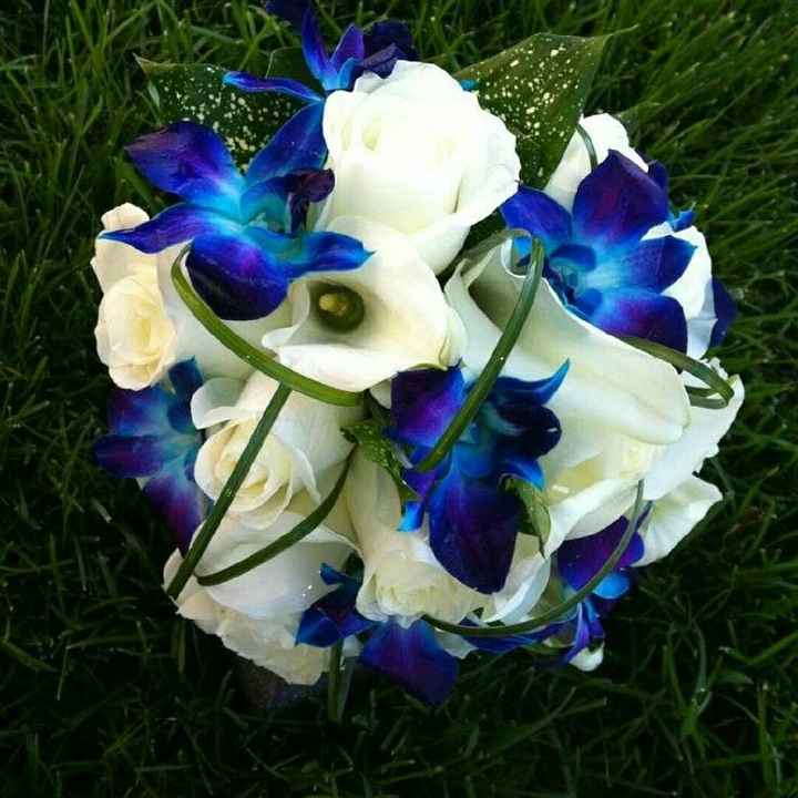  Matimonio bianco e blu fiori - 2