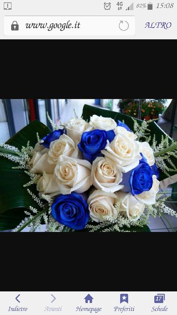  Matimonio bianco e blu fiori - 1