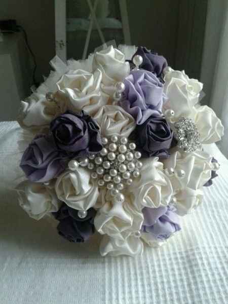 Bouquet di stoffa con qualcosa x ricordare il nonno - 1