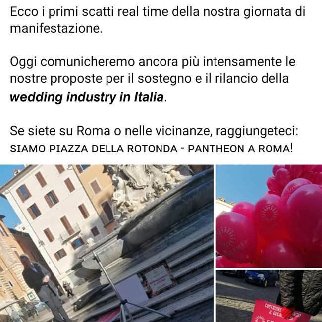 Manifestazione wedding a Roma 1