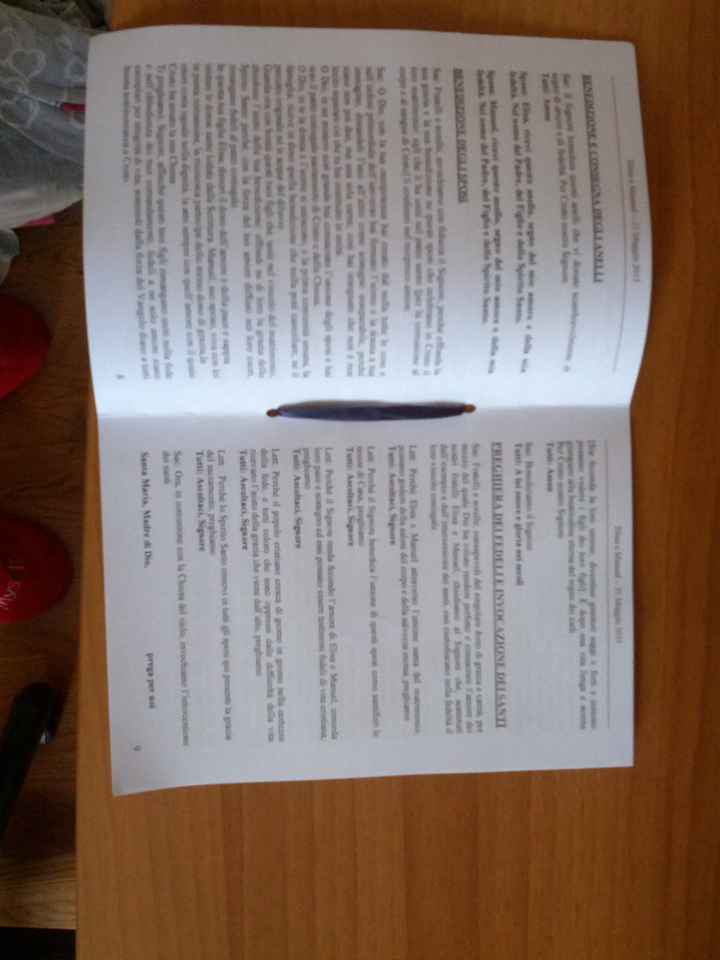 Prototipo libretto messa  - 2