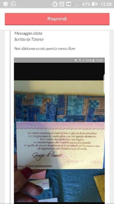 Partecipazioni e codice iban x viaggio di nozze - 2