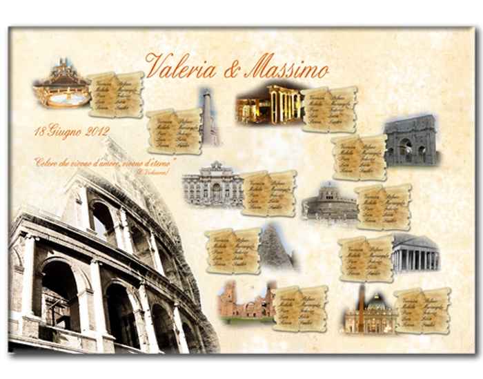 tableau mariage  piazze romane