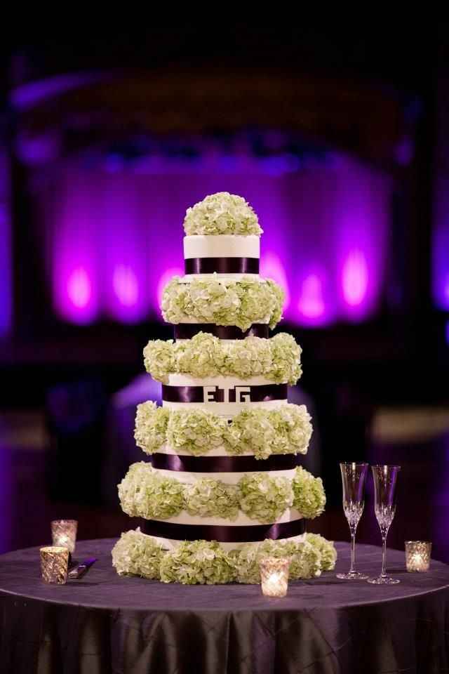 purple wedding cake