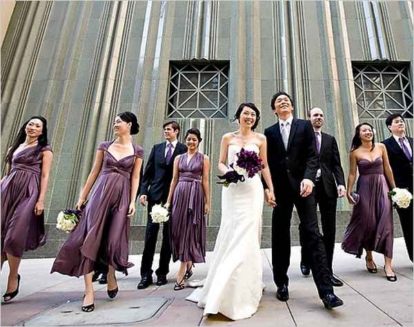 purple bridesmaid