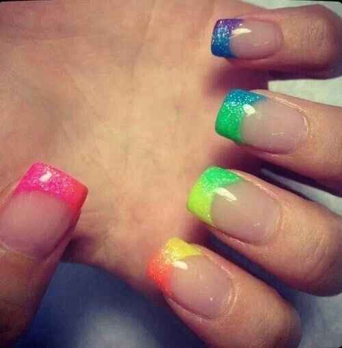 rainbow  nails