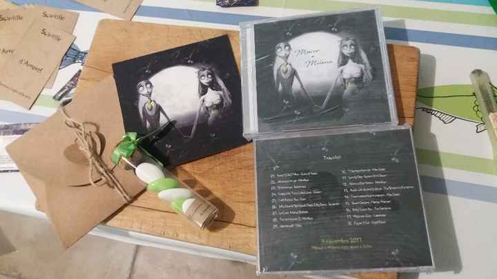 partecipazioni a tema sposa cadavere/bomboniera cd nostra colonna sonora