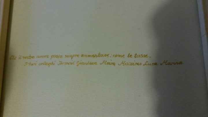 La dedica dei colleghi