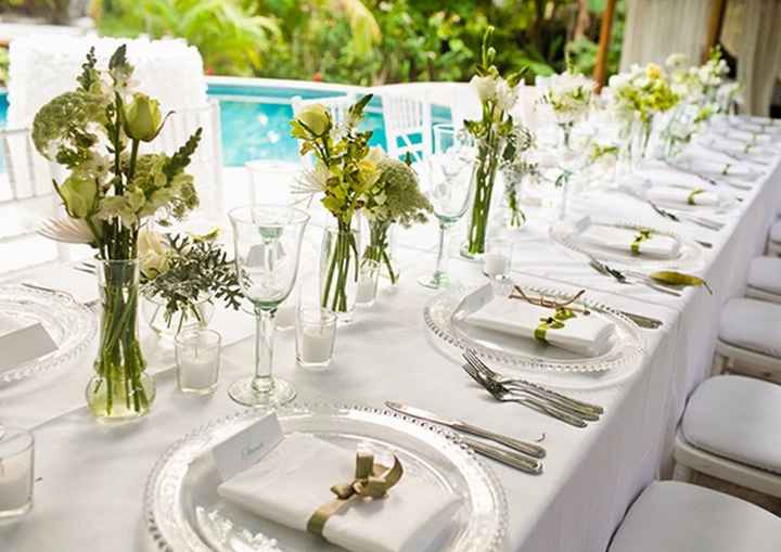 i tavoli con nastrino nero , e calle