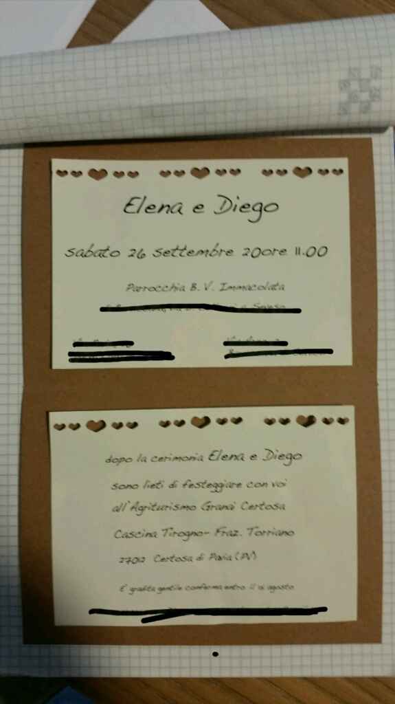 Partecipazioni fatte da voi...postate le foto?? - 1