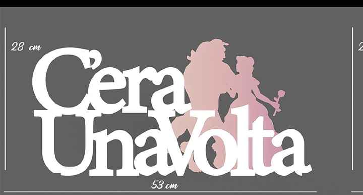 Scritta in legno Disney e libretto messa - 1