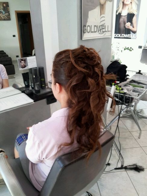 1 e 2 prova acconciatura.  a - 15 giorni - 1