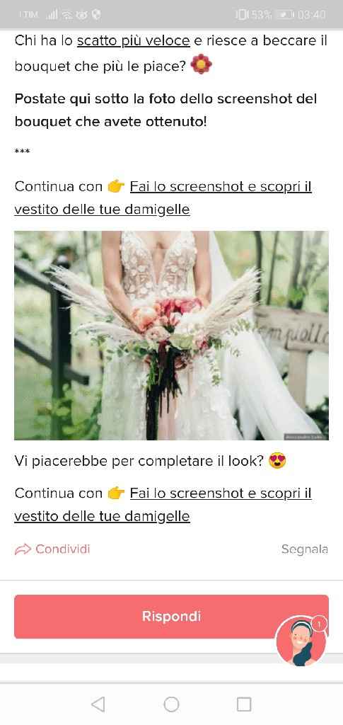 Fai lo screenshot e scopri il tuo bouquet - 1