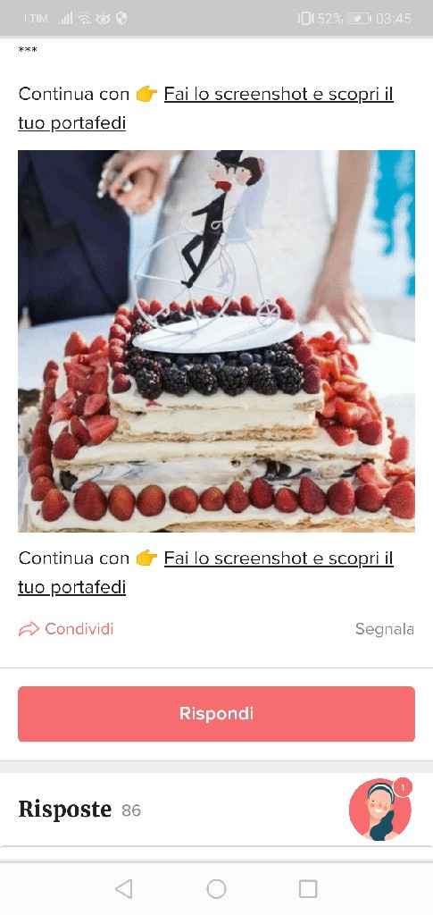 Fai lo screenshot e scopri la tua torta nuziale - 1