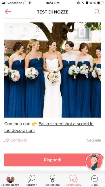 Fai lo screenshot e scopri il vestito delle tue damigelle 6