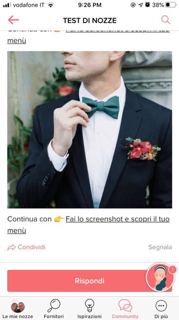 Fai lo screenshot e scopri il vestito dello sposo 3